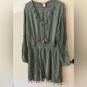 Bohemian Plus GreenTunic Dress